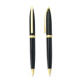 Smooth Writing High Quality Bloss Black Metal Ballpoint Point avec Custom Logo Grave